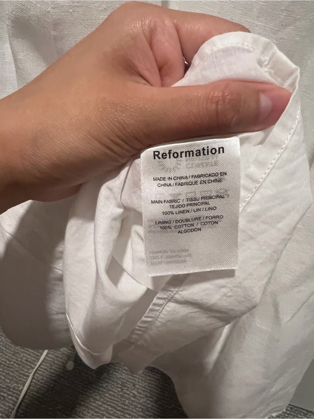 NWT Reformation Rai Linen Dress in White - Picture 7 of 8